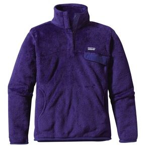 Patagonia Re-Tool Snap-T Women's Fleece Jacket Small Purple Long Sleeve Jacket